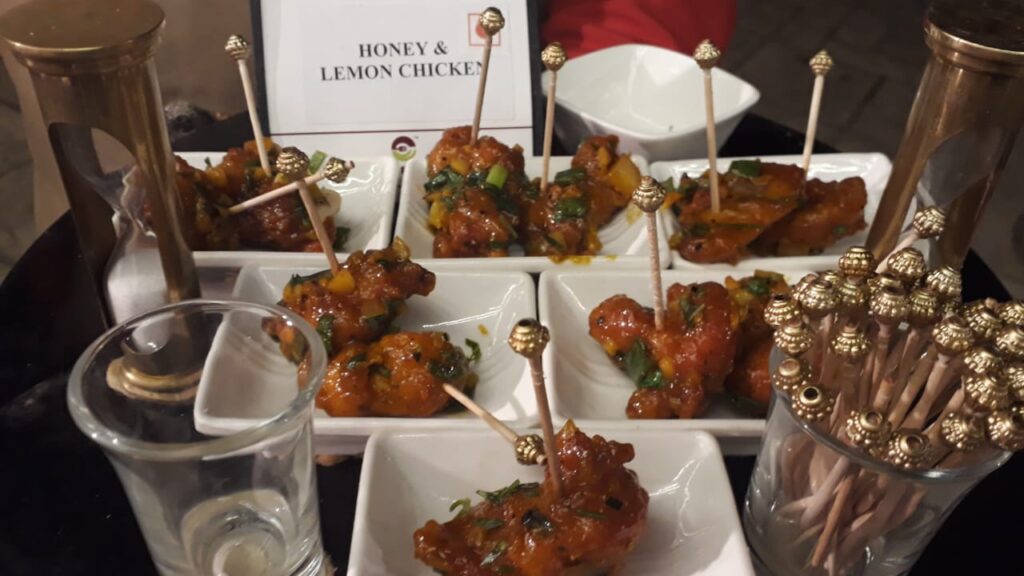 party food - honey and lemon chicken image